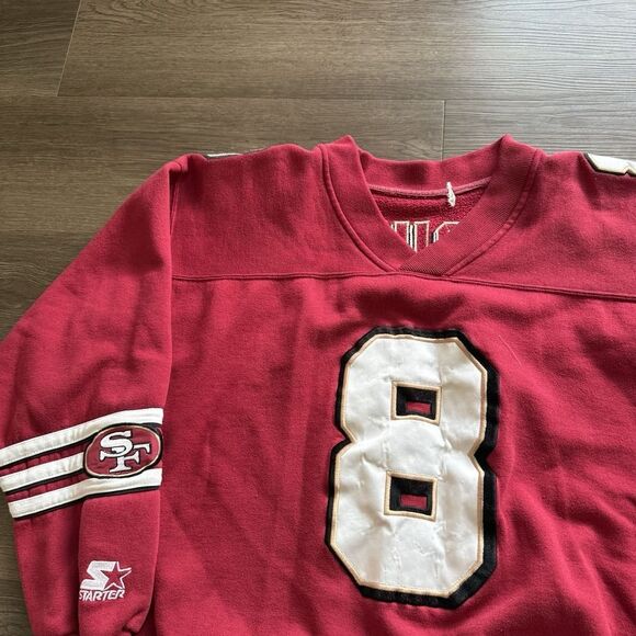 VTG San Francisco 49ers Steve‎ Young Crewneck Sweatshirt Jersey Starter Men's 48 - Picture 8 of 8